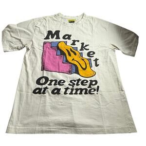 Smiley Face One Step At A Time Cotton T-Shirt - XL